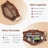 image:imageLOVEVOOK Laptop Tote Bag for Women 156 Inch Waterproof Leather Computer Bags Business Office Work Briefcase Black  Fits 156 Inch Laptop Waterproof Front Pocket Shoulder Strap Large Purse for Business Office Work BlackBrown 156 Inch With Lunch Compartment