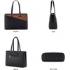 image:imageLOVEVOOK Laptop Tote Bag for Women 156 Inch Waterproof Leather Computer Bags Business Office Work Briefcase Black  Fits 156 Inch Laptop Waterproof Front Pocket Shoulder Strap Large Purse for Business Office Work BlackBlackBrown 156 Inch