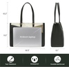 image:imageLOVEVOOK Laptop Tote Bag for Women 156 Inch Waterproof Leather Computer Bags Business Office Work Briefcase Black  Fits 156 Inch Laptop Waterproof Front Pocket Shoulder Strap Large Purse for Business Office Work BlackDark GreenOlive GreenOff White 156 Inch