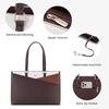 image:imageLOVEVOOK Laptop Tote Bag for Women 156 Inch Waterproof Leather Computer Bags Business Office Work Briefcase Black  Fits 156 Inch Laptop Waterproof Front Pocket Shoulder Strap Large Purse for Business Office Work BlackCoffeeBrownBeige 156 Inch