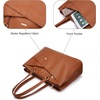 image:imageLOVEVOOK Laptop Tote Bag for Women 156 Inch Waterproof Leather Computer Bags Business Office Work Briefcase Black  Fits 156 Inch Laptop Waterproof Front Pocket Shoulder Strap Large Purse for Business Office Work BlackBrown