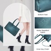 image:imageLOVEVOOK Laptop Tote Bag for Women 156 Inch Waterproof Leather Computer Bags Business Office Work Briefcase Black  Fits 156 Inch Laptop Waterproof Front Pocket Shoulder Strap Large Purse for Business Office Work BlackPearl Green 156 Inch