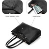 image:imageLOVEVOOK Laptop Tote Bag for Women 156 Inch Waterproof Leather Computer Bags Business Office Work Briefcase Black  Fits 156 Inch Laptop Waterproof Front Pocket Shoulder Strap Large Purse for Business Office Work BlackBlack