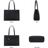 image:imageLOVEVOOK Laptop Tote Bag for Women 156 Inch Waterproof Leather Computer Bags Business Office Work Briefcase Black  Fits 156 Inch Laptop Waterproof Front Pocket Shoulder Strap Large Purse for Business Office Work BlackVintage Black 156 Inch