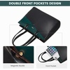 image:imageLOVEVOOK Laptop Tote Bag for Women 156 Inch Waterproof Leather Computer Bags Business Office Work Briefcase Black  Fits 156 Inch Laptop Waterproof Front Pocket Shoulder Strap Large Purse for Business Office Work BlackBlackGreen 156 Inch