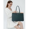 image:imageLOVEVOOK Laptop Tote Bag for Women 156 Inch Waterproof Leather Computer Bags Business Office Work Briefcase Black  Fits 156 Inch Laptop Waterproof Front Pocket Shoulder Strap Large Purse for Business Office Work BlackForest Green 156 Inch