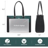 image:imageLOVEVOOK Laptop Tote Bag for Women 156 Inch Waterproof Leather Computer Bags Business Office Work Briefcase Black  Fits 156 Inch Laptop Waterproof Front Pocket Shoulder Strap Large Purse for Business Office Work BlackBlackGreen 156 Inch