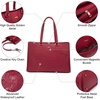 image:imageLOVEVOOK Laptop Tote Bag for Women 156 Inch Waterproof Leather Computer Bags Business Office Work Briefcase Black  Fits 156 Inch Laptop Waterproof Front Pocket Shoulder Strap Large Purse for Business Office Work BlackChristmas Red 156 Inch