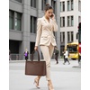 image:imageLOVEVOOK Laptop Tote Bag for Women 156 Inch Waterproof Leather Computer Bags Business Office Work Briefcase Black  Fits 156 Inch Laptop Waterproof Front Pocket Shoulder Strap Large Purse for Business Office Work BlackChocolate 156 Inch
