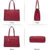 image:imageLOVEVOOK Laptop Tote Bag for Women 156 Inch Waterproof Leather Computer Bags Business Office Work Briefcase Black  Fits 156 Inch Laptop Waterproof Front Pocket Shoulder Strap Large Purse for Business Office Work BlackChristmas Red 156 Inch