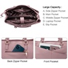 image:imageLOVEVOOK Laptop Tote Bag for Women 156 Inch Waterproof Leather Computer Bags Business Office Work Briefcase Black  Fits 156 Inch Laptop Waterproof Front Pocket Shoulder Strap Large Purse for Business Office Work BlackLight Purple 156 Inch