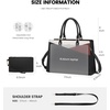image:imageLOVEVOOK Laptop Tote Bag for Women 156 Inch Waterproof Leather Computer Bags Business Office Work Briefcase Black  Fits 156 Inch Laptop Waterproof Front Pocket Shoulder Strap Large Purse for Business Office Work BlackBlackbrownbeige