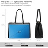 image:imageLOVEVOOK Laptop Tote Bag for Women 156 Inch Waterproof Leather Computer Bags Business Office Work Briefcase Black  Fits 156 Inch Laptop Waterproof Front Pocket Shoulder Strap Large Purse for Business Office Work BlackBlack 156 Inch