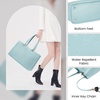 image:imageLOVEVOOK Laptop Tote Bag for Women 156 Inch Waterproof Leather Computer Bags Business Office Work Briefcase Black  Fits 156 Inch Laptop Waterproof Front Pocket Shoulder Strap Large Purse for Business Office Work BlackCyanblue