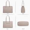 image:imageLOVEVOOK Laptop Tote Bag for Women 156 Inch Waterproof Leather Computer Bags Business Office Work Briefcase Black  Fits 156 Inch Laptop Waterproof Front Pocket Shoulder Strap Large Purse for Business Office Work BlackMilk Gray Purple 156 Inch
