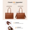 image:imageLOVEVOOK Laptop Tote Bag for Women 156 Inch Waterproof Leather Computer Bags Business Office Work Briefcase Black  Fits 156 Inch Laptop Waterproof Front Pocket Shoulder Strap Large Purse for Business Office Work BlackBrown