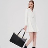 image:imageLOVEVOOK Laptop Tote Bag for Women 156 Inch Waterproof Leather Computer Bags Business Office Work Briefcase Black  Fits 156 Inch Laptop Waterproof Front Pocket Shoulder Strap Large Purse for Business Office Work BlackBlackGrayWhite 156 Inch