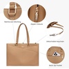 image:imageLOVEVOOK Laptop Tote Bag for Women 156 Inch Waterproof Leather Computer Bags Business Office Work Briefcase Black  Fits 156 Inch Laptop Waterproof Front Pocket Shoulder Strap Large Purse for Business Office Work BlackApricot