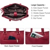 image:imageLOVEVOOK Laptop Tote Bag for Women 156 Inch Waterproof Leather Computer Bags Business Office Work Briefcase Black  Fits 156 Inch Laptop Waterproof Front Pocket Shoulder Strap Large Purse for Business Office Work BlackChristmas Red 156 Inch
