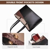 image:imageLOVEVOOK Laptop Tote Bag for Women 156 Inch Waterproof Leather Computer Bags Business Office Work Briefcase Black  Fits 156 Inch Laptop Waterproof Front Pocket Shoulder Strap Large Purse for Business Office Work BlackBlackCoffeeLight Brown 156 Inch