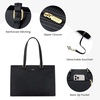 image:imageLOVEVOOK Laptop Tote Bag for Women 156 Inch Waterproof Leather Computer Bags Business Office Work Briefcase Black  Fits 156 Inch Laptop Waterproof Front Pocket Shoulder Strap Large Purse for Business Office Work BlackVintage Black 156 Inch