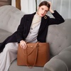 image:imageLOVEVOOK Laptop Tote Bag for Women 156 Inch Waterproof Leather Computer Bags Business Office Work Briefcase Black  Fits 156 Inch Laptop Waterproof Front Pocket Shoulder Strap Large Purse for Business Office Work BlackBrown