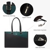 image:imageLOVEVOOK Laptop Tote Bag for Women 156 Inch Waterproof Leather Computer Bags Business Office Work Briefcase Black  Fits 156 Inch Laptop Waterproof Front Pocket Shoulder Strap Large Purse for Business Office Work BlackBlackGreen 156 Inch
