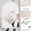 image:imageLOVEVOOK Laptop Tote Bag for Women 156 Inch Waterproof Leather Computer Bags Business Office Work Briefcase Black  Fits 156 Inch Laptop Waterproof Front Pocket Shoulder Strap Large Purse for Business Office Work BlackBeige