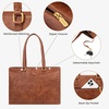image:imageLOVEVOOK Laptop Tote Bag for Women 156 Inch Waterproof Leather Computer Bags Business Office Work Briefcase Black  Fits 156 Inch Laptop Waterproof Front Pocket Shoulder Strap Large Purse for Business Office Work BlackVintage Brown 156 Inch