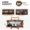 image:imageLOVEVOOK Laptop Tote Bag for WomenCanvas Work Bag Waterproof Business Teacher BagLarge Computer Handbag Purse BriefcaseOffice Gifts for WomenBeige