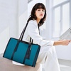 image:imageLOVEVOOK Laptop Tote Bag for WomenCanvas Work Bag Waterproof Business Teacher BagLarge Computer Handbag Purse BriefcaseOffice Gifts for WomenBlackblue
