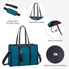 image:imageLOVEVOOK Laptop Tote Bag for WomenCanvas Work Bag Waterproof Business Teacher BagLarge Computer Handbag Purse BriefcaseOffice Gifts for WomenBlackblue