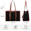 image:imageLOVEVOOK Laptop Tote Bag for WomenCanvas Work Bag Waterproof Business Teacher BagLarge Computer Handbag Purse BriefcaseOffice Gifts for WomenBlackbrown