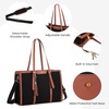 image:imageLOVEVOOK Laptop Tote Bag for WomenCanvas Work Bag Waterproof Business Teacher BagLarge Computer Handbag Purse BriefcaseOffice Gifts for WomenBlackbrown