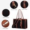 image:imageLOVEVOOK Laptop Tote Bag for WomenCanvas Work Bag Waterproof Business Teacher BagLarge Computer Handbag Purse BriefcaseOffice Gifts for WomenBlackbrown