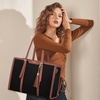 image:imageLOVEVOOK Laptop Tote Bag for WomenCanvas Work Bag Waterproof Business Teacher BagLarge Computer Handbag Purse BriefcaseOffice Gifts for WomenBlackbrown