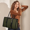 image:imageLOVEVOOK Laptop Tote Bag for WomenCanvas Work Bag Waterproof Business Teacher BagLarge Computer Handbag Purse BriefcaseOffice Gifts for WomenBlackgreen