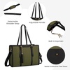image:imageLOVEVOOK Laptop Tote Bag for WomenCanvas Work Bag Waterproof Business Teacher BagLarge Computer Handbag Purse BriefcaseOffice Gifts for WomenBlackgreen
