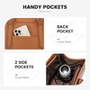 image:imageLOVEVOOK Laptop Tote Bag for WomenCanvas Work Bag Waterproof Business Teacher BagLarge Computer Handbag Purse BriefcaseOffice Gifts for WomenBrown  Leather