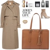 image:imageLOVEVOOK Laptop Tote Bag for WomenCanvas Work Bag Waterproof Business Teacher BagLarge Computer Handbag Purse BriefcaseOffice Gifts for WomenBrown  Leather