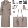 image:imageLOVEVOOK Laptop Tote Bag for WomenCanvas Work Bag Waterproof Business Teacher BagLarge Computer Handbag Purse BriefcaseOffice Gifts for WomenCinnamon