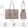 image:imageLOVEVOOK Laptop Tote Bag for WomenCanvas Work Bag Waterproof Business Teacher BagLarge Computer Handbag Purse BriefcaseOffice Gifts for WomenCinnamon