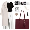 image:imageLOVEVOOK Laptop Tote Bag for WomenCanvas Work Bag Waterproof Business Teacher BagLarge Computer Handbag Purse BriefcaseOffice Gifts for WomenClaret