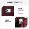 image:imageLOVEVOOK Laptop Tote Bag for WomenCanvas Work Bag Waterproof Business Teacher BagLarge Computer Handbag Purse BriefcaseOffice Gifts for WomenClaret