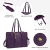 image:imageLOVEVOOK Laptop Tote Bag for WomenCanvas Work Bag Waterproof Business Teacher BagLarge Computer Handbag Purse BriefcaseOffice Gifts for WomenDark Purple
