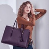 image:imageLOVEVOOK Laptop Tote Bag for WomenCanvas Work Bag Waterproof Business Teacher BagLarge Computer Handbag Purse BriefcaseOffice Gifts for WomenDark Purple