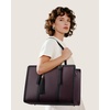image:imageLOVEVOOK Laptop Tote Bag for WomenCanvas Work Bag Waterproof Business Teacher BagLarge Computer Handbag Purse BriefcaseOffice Gifts for WomenDark Red  Black
