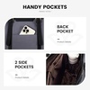 image:imageLOVEVOOK Laptop Tote Bag for WomenCanvas Work Bag Waterproof Business Teacher BagLarge Computer Handbag Purse BriefcaseOffice Gifts for WomenIron Blue Greyblack