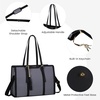image:imageLOVEVOOK Laptop Tote Bag for WomenCanvas Work Bag Waterproof Business Teacher BagLarge Computer Handbag Purse BriefcaseOffice Gifts for WomenIron Blue Greyblack