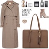 image:imageLOVEVOOK Laptop Tote Bag for WomenCanvas Work Bag Waterproof Business Teacher BagLarge Computer Handbag Purse BriefcaseOffice Gifts for WomenKhaki